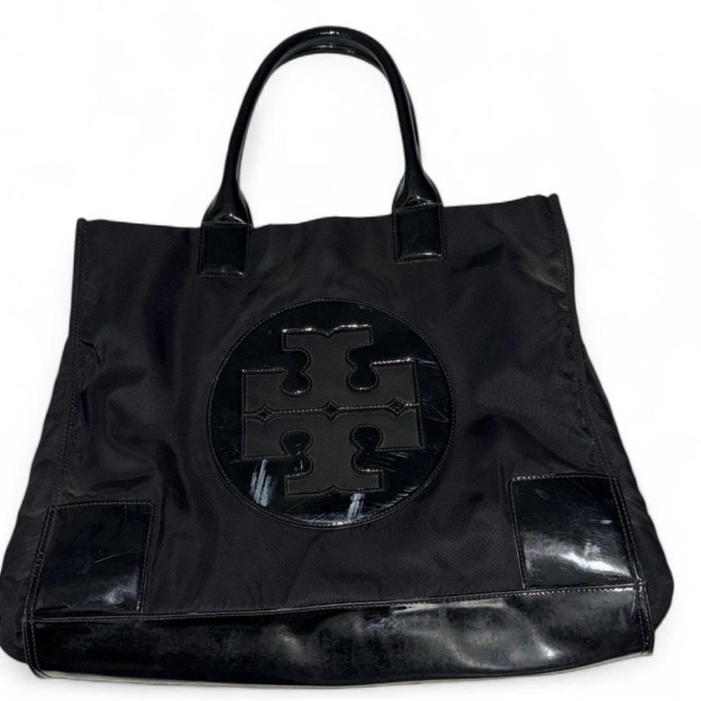 Tory Burch Ella Tote Bag with Glossy Logo